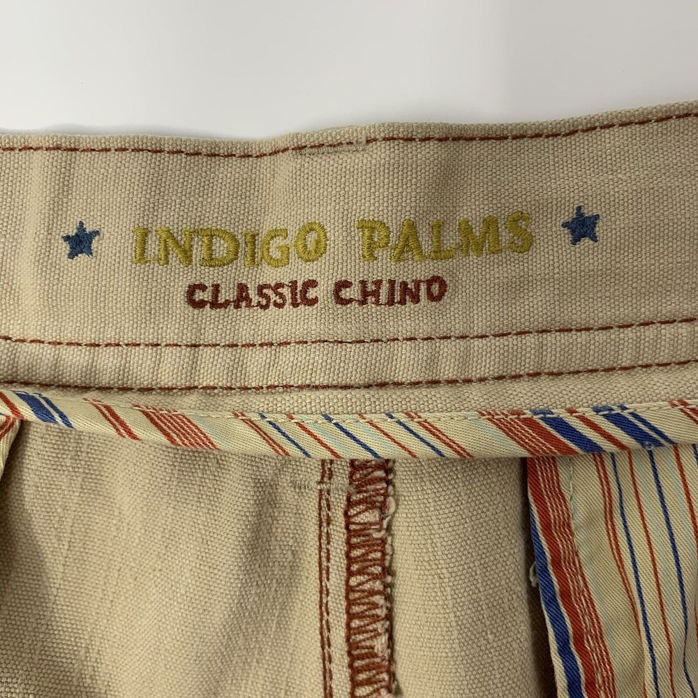 Indigo Palms Classic ChinoFit Beige Flat Front Men's Pants Size W38 L34 - Picture 2 of 10